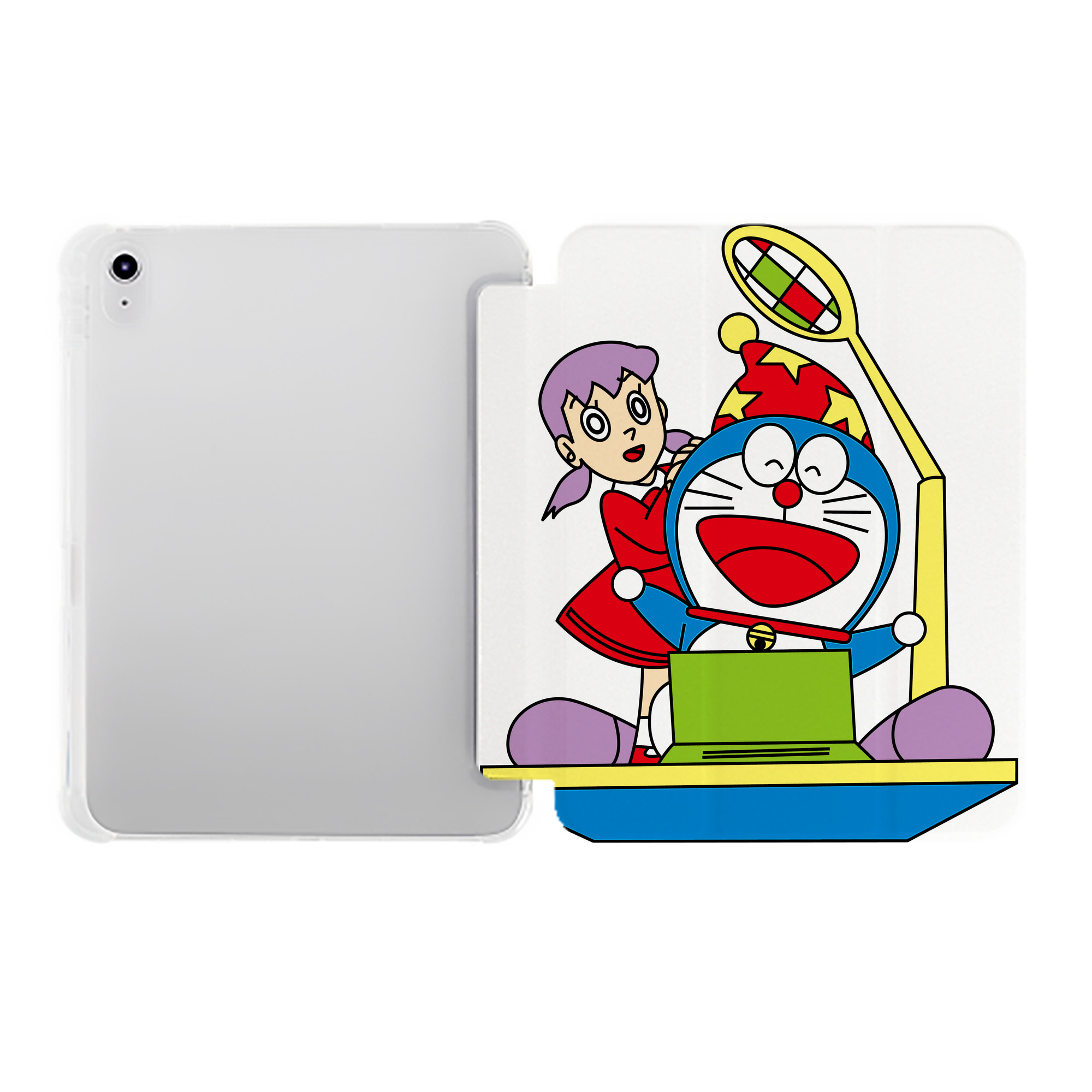 （画像用） ドラえもん みなもと しずか Doraemon Shizuka Minamoto IPad ケース ペン収納付き 三つ折りスタンド PUレザー×シリコン 対応機種9.5/10.5/10.9インチ